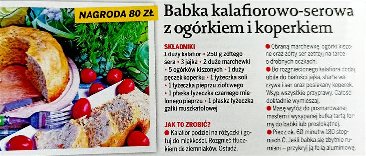 WARZYWA - Babka kalafiorowo-serowa z ogórkiem i koperkiem.jpg